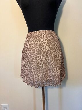 See you Monday Animal Print Mini Skirt